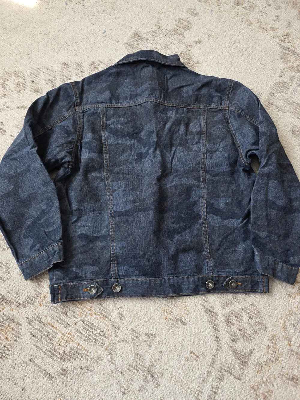 Old Navy Dark Blue Kid's Camo Denim Jacket